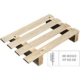 Small wooden quarter pallet made of light timber on white background.