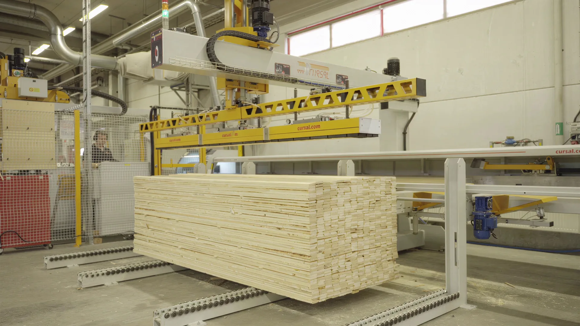 Timber and production equipment in Genarp.